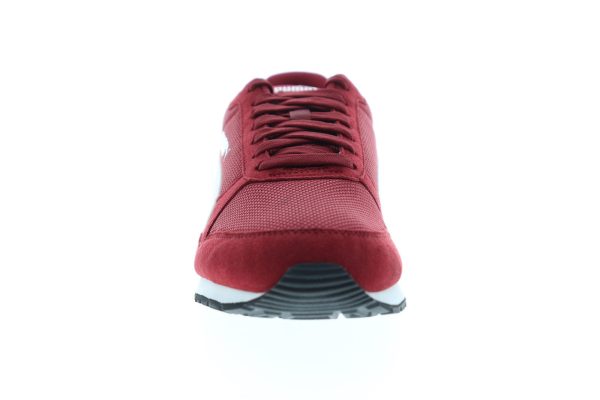 Puma ST Runner V2 Mesh 36681107 Mens Red Suede Low Top Lifestyle Sneakers Shoes Online now - Image 3