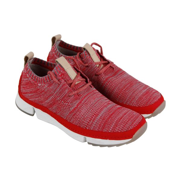 Clarks Tri Native 26135667 Mens Red Canvas Lace Up Lifestyle Sneakers Shoes For Sale