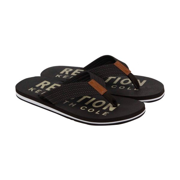 Kenneth Cole Reaction Pool Sandal SMS8EV001 Mens Brown Flip-Flops Sandals Shoes Online Hot Sale