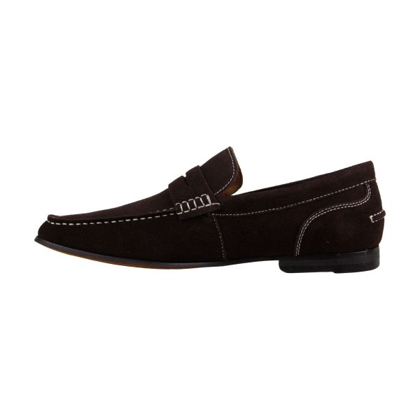 Kenneth Cole Reaction Crespo Penny RMU8013SU Mens Brown Suede Loafers Shoes Cheap - Image 2