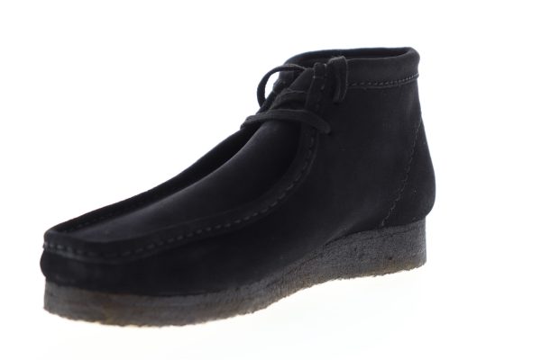 Clarks Wallabee Boot 26103669 Mens Black Suede Lace Up Chukkas Boots For Cheap - Image 4