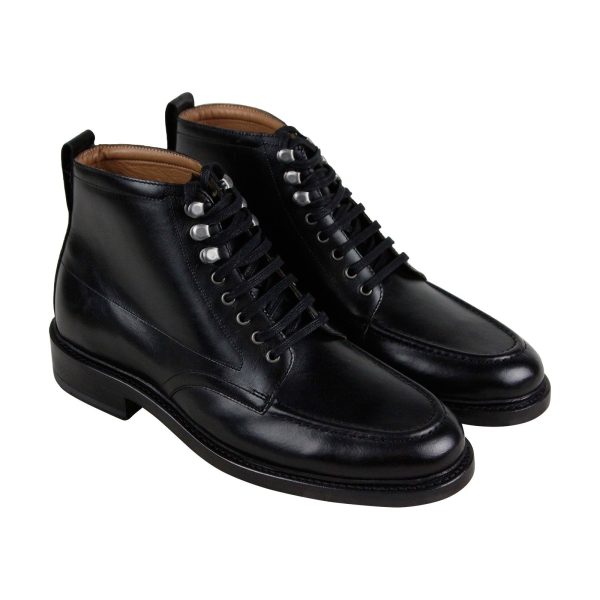 Bostonian Berkshire Moc 26136614 Mens Black Leather Lace Up Dress Boots For Sale