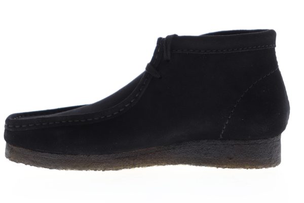 Clarks Wallabee Boot 26103669 Mens Black Suede Lace Up Chukkas Boots For Cheap - Image 5