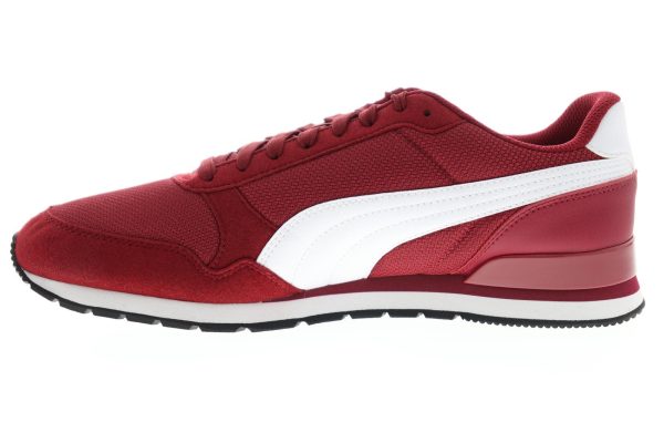 Puma ST Runner V2 Mesh 36681107 Mens Red Suede Low Top Lifestyle Sneakers Shoes Online now - Image 5
