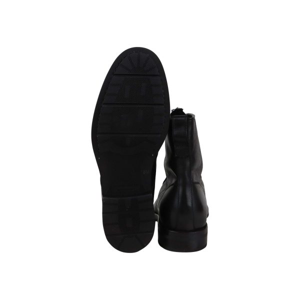 Aquatalia Odell Waxy Pul Up Sherling 34M0083 Mens Black Casual Dress Boots Supply - Image 3