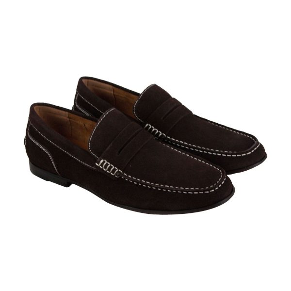 Kenneth Cole Reaction Crespo Penny RMU8013SU Mens Brown Suede Loafers Shoes Cheap