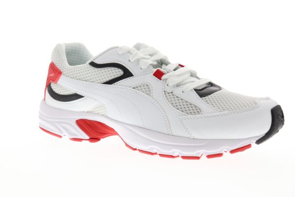 Puma Axis Plus 90S 37028709 Mens White Mesh Lifestyle Sneakers Shoes Online Hot Sale - Image 2