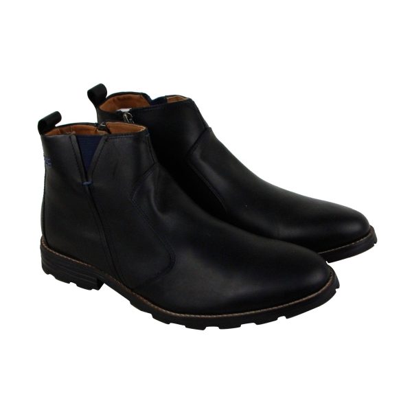 Hush Puppies Action Parkview Ice Mens Black Wide 2E Leather Casual Dress Boots Sale
