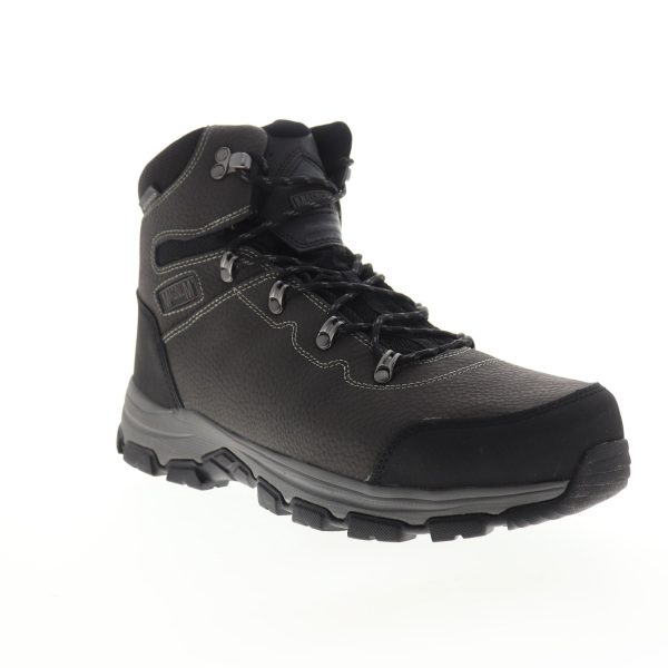 Magnum Austin Mid Steel Toe Waterproof 5550 Mens Gray Leather Lace Up Work Boots Online - Image 2