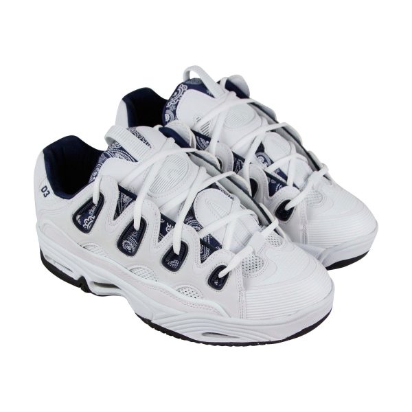 Osiris The D3 2001 1141 2681 Mens White Mesh Low Top Skate Sneakers Shoes For Discount