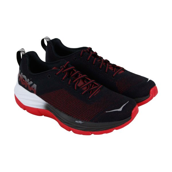 Hoka One One Mach 1019279 Mens Black Canvas Lace Up Athletic Running Shoes Online