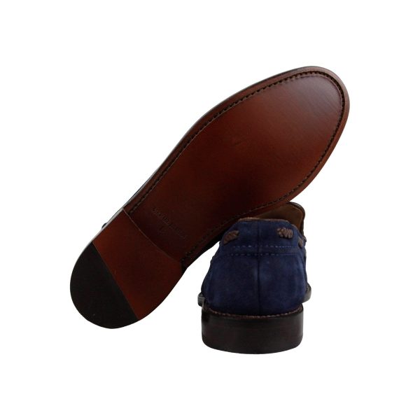 Michael Bastian Michael Bastian Loafer Mens Blue Suede Tasseled Loafers Shoes For Cheap - Image 3