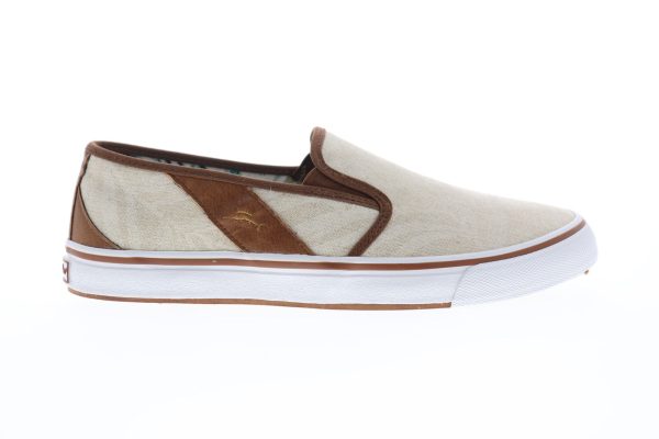 Tommy Bahama Pacific Crest TB7F10149 Mens Beige Tan Canvas Casual Loafers Shoes For Sale