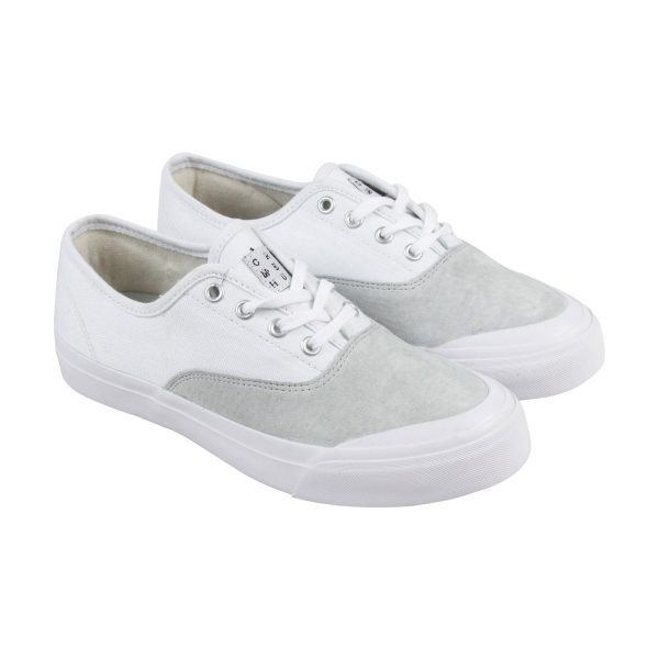 HUF Cromer VC00008 Mens white Canvas Suede Low Top Lace Up Skate Sneakers Shoes Sale