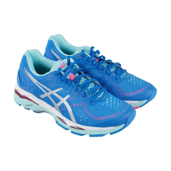 Asics Gel Kayano 23 T696N-4393 Womens Blue Canvas Low Top Athletic Running Shoes Online Hot Sale
