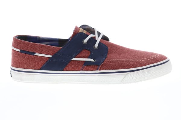 Tommy Bahama Stripes Asunder TB7F10147 Mens Red Canvas Deck Boat Shoes Loafers Online Sale