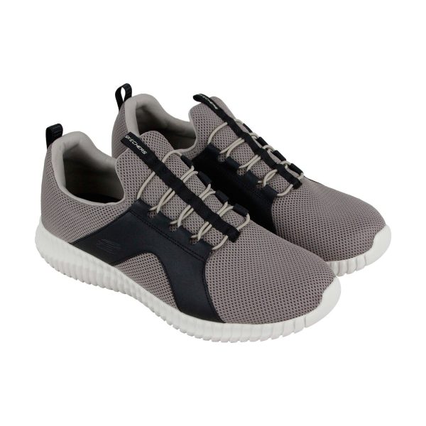 Skechers Elite Flex Dition 52872 Mens Gray Mesh Slip On Lifestyle Sneakers Shoes Supply