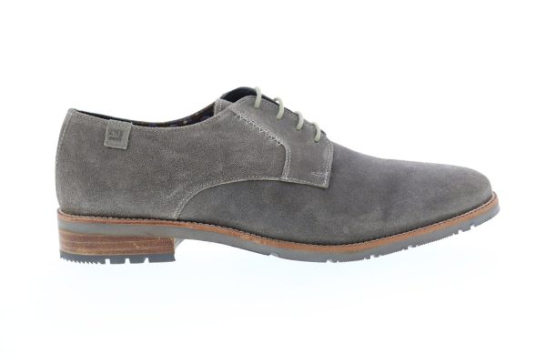 Ben Sherman Rugged Suede BNM00064 Mens Gray Low Top Plain Toe Oxfords Shoes For Sale