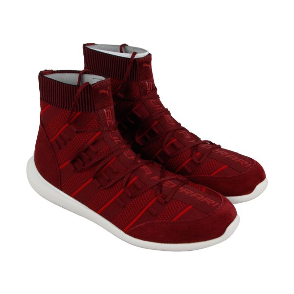 Puma Scuderia Ferrari Evo Cat I Fusefit Mens Red Motorsport Sneakers Shoes For Cheap - Image 2