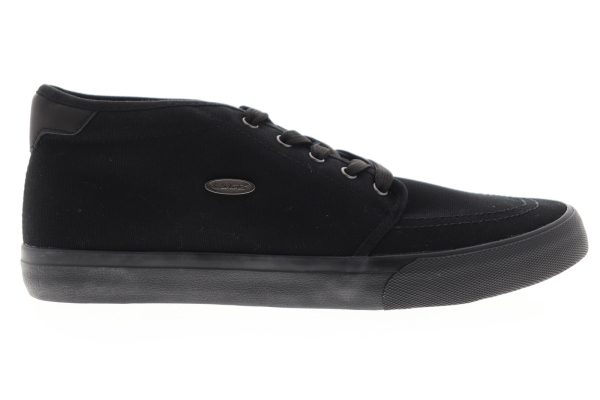Lugz Rivington Mid Mens Black Canvas Low Top Lace Up Lifestyle Sneakers Shoes Discount