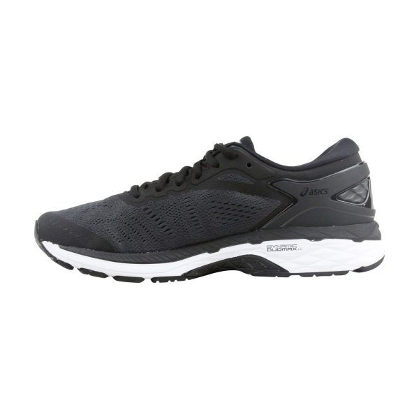 Asics Gel Kayano 24 T749N-9016 Mens Black Canvas Lace Up Athletic Running Shoes Fashion
