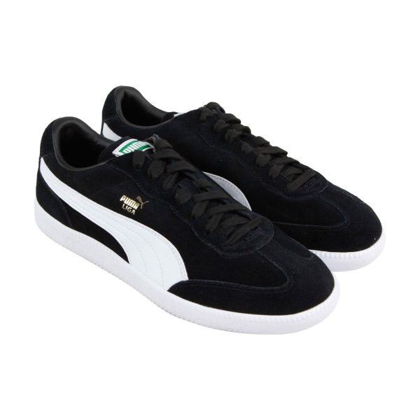 Puma Liga Suede 36662301 Mens Black Lace Up Lifestyle Sneakers Shoes Fashion
