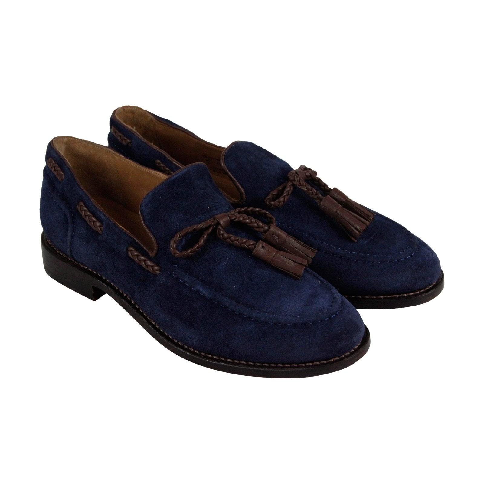 Michael Bastian Michael Bastian Loafer Mens Blue Suede Tasseled Loafers Shoes For Cheap