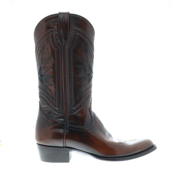 Frye Ross Braided Tall 89914 Mens Brown Leather Slip On Cowboy Western Boots Sale