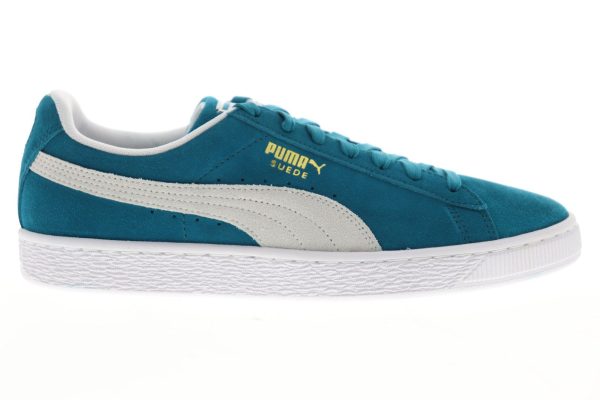 Puma Suede Classic 36534713 Mens Blue Low Top Lace Up Lifestyle Sneakers Shoes Discount