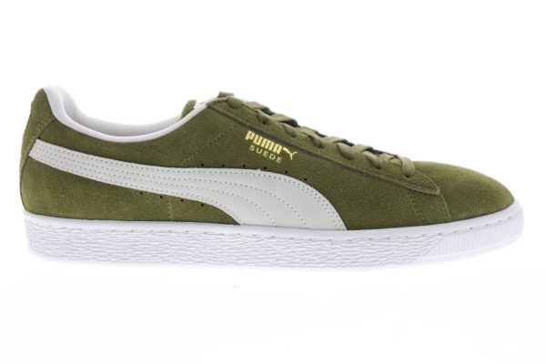 Puma Suede Classic 36534714 Mens Green Low Top Lace Up Lifestyle Sneakers Shoes Online Sale