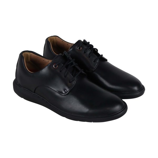 Clarks Un Voyage Plain 26136776 Mens Black Comfort Plain Toe Oxfords Shoes Cheap