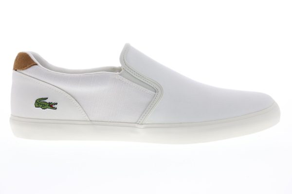 Lacoste Jouer Slip 119 2 CMA Mens White Canvas Low Top Lifestyle Sneakers Shoes Online
