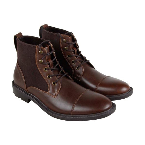 Unlisted by Kenneth Cole Roll Boot B Mens Brown Leather Casual Dress Boots Hot on Sale