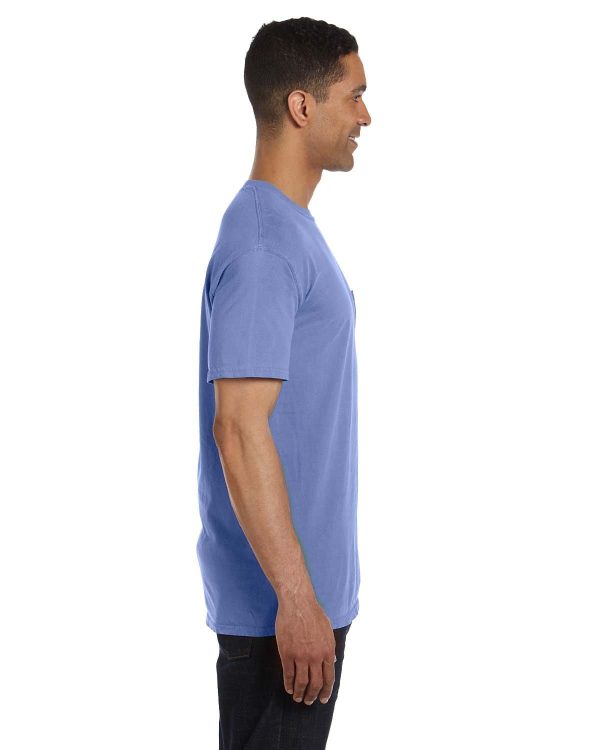Comfort Colors Garment-Dyed Pocket T-Shirt | Flo Blue Discount - Image 3