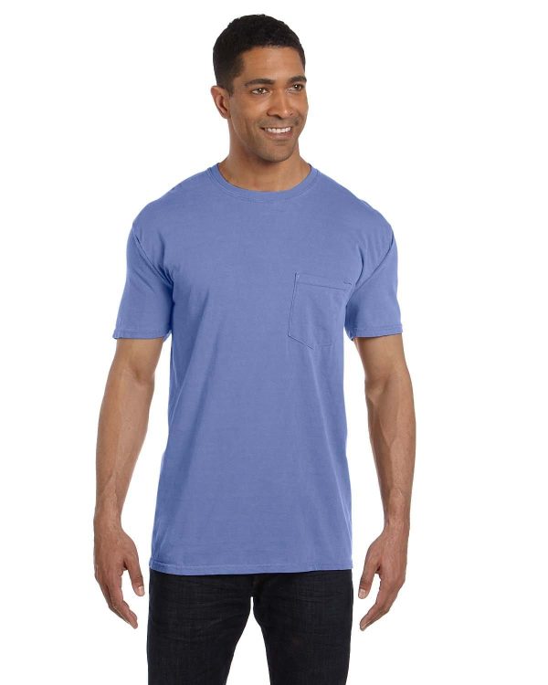 Comfort Colors Garment-Dyed Pocket T-Shirt | Flo Blue Discount