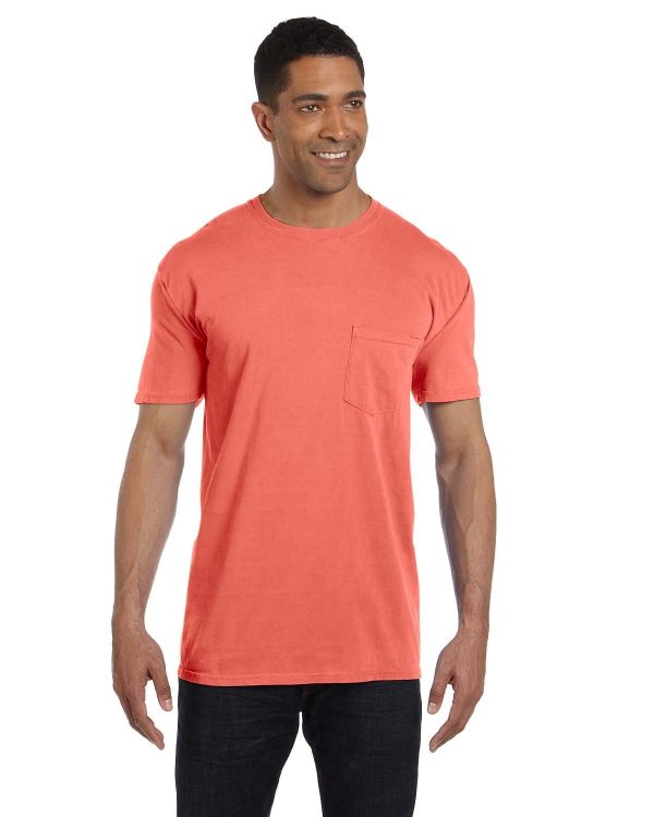 Comfort Colors Garment-Dyed Pocket T-Shirt | Bright Salmon Online Sale