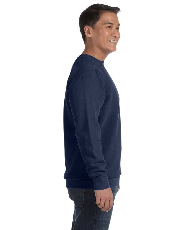 Comfort Colors Garment-Dyed Crewneck Sweatshirt | True Navy For Sale - Image 3
