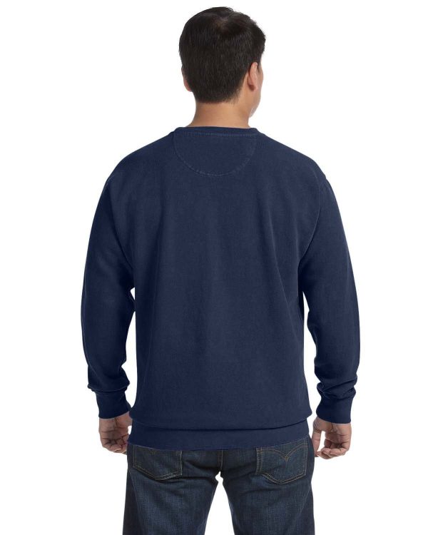 Comfort Colors Garment-Dyed Crewneck Sweatshirt | True Navy For Sale - Image 2