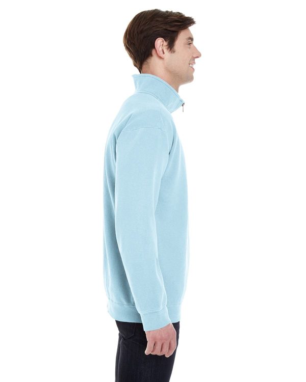 Comfort Colors Quarter-Zip Sweatshirt | Chambray For Sale - Image 3