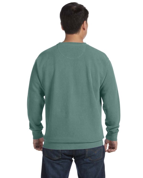 Comfort Colors Garment-Dyed Crewneck Sweatshirt | Light Green Discount - Image 2