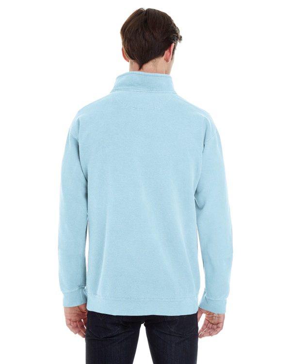 Comfort Colors Quarter-Zip Sweatshirt | Chambray For Sale - Image 2
