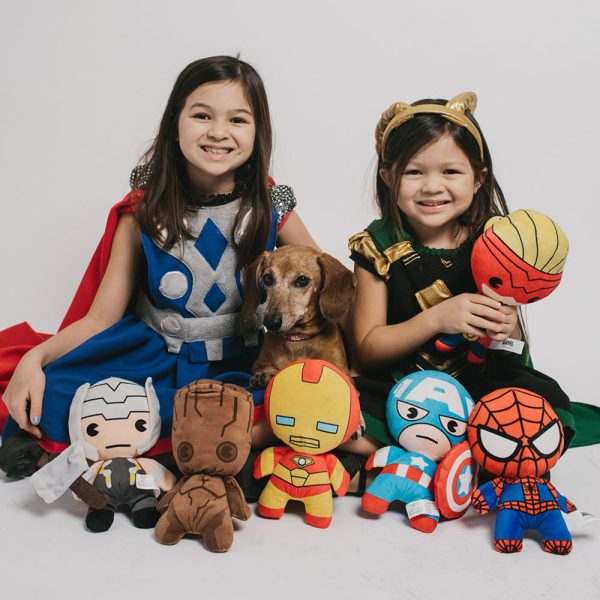 Dog Toy Squeaky Plush - Kawaii Captain America Standing Pose For Sale - Image 4