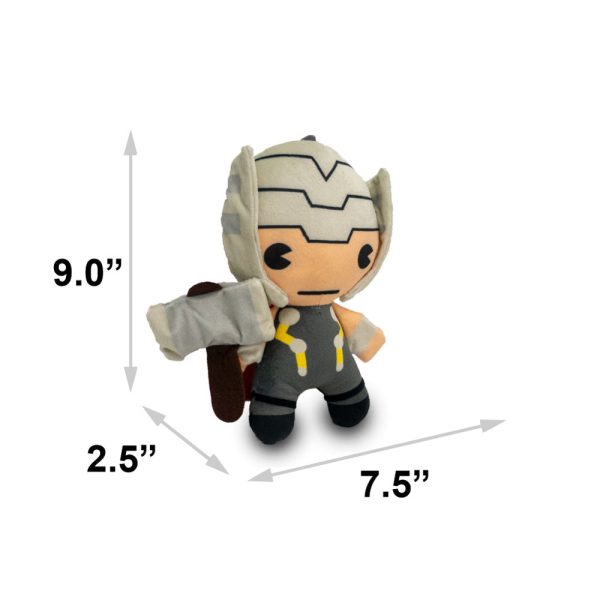 Dog Toy Squeaky Plush - Kawaii Thor with Hammer Standing Pose Discount - Image 4