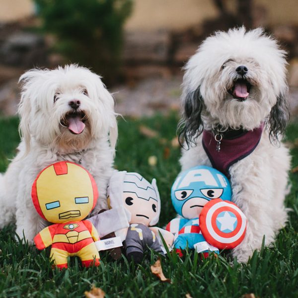 Dog Toy Squeaky Plush - Kawaii Iron Man Standing Pose Sale - Image 4