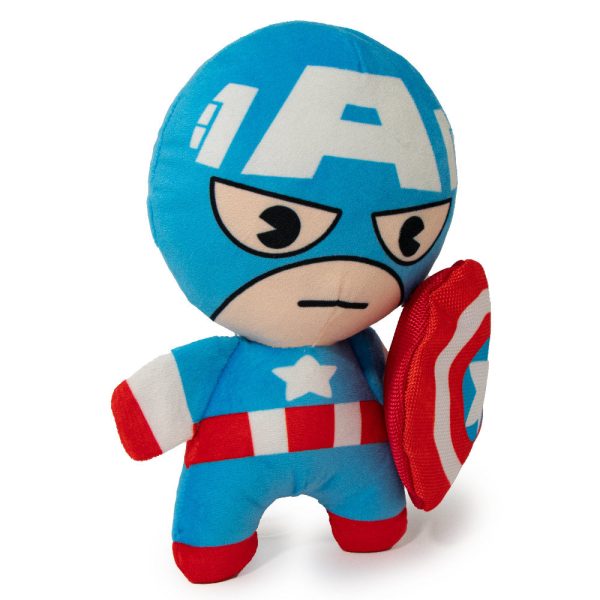 Dog Toy Squeaky Plush - Kawaii Captain America Standing Pose For Sale - Image 2