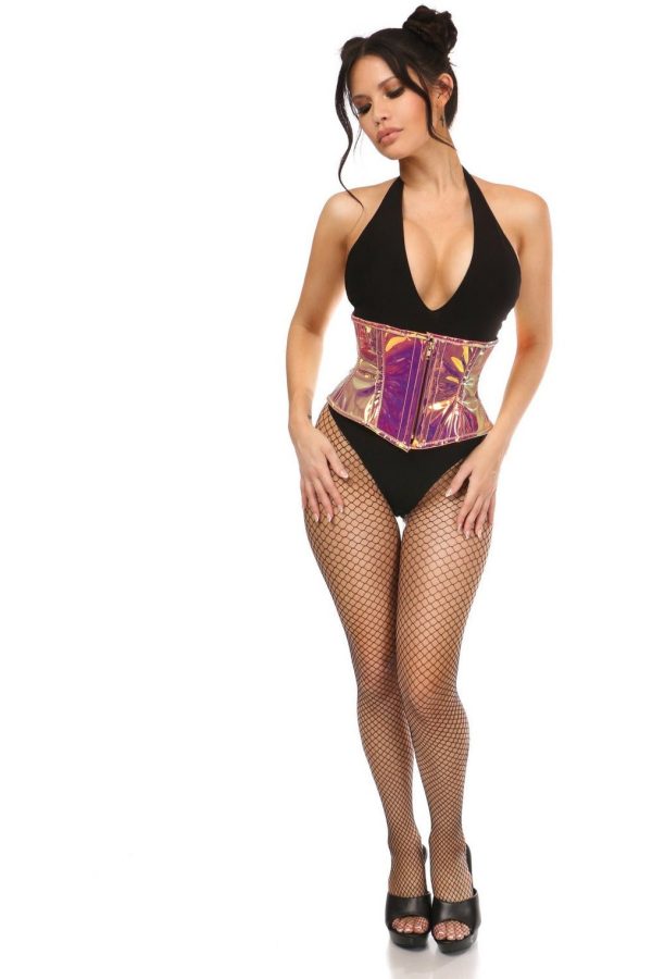 Top Drawer Rainbow Gold Holo Steel Boned Mini Cincher Supply - Image 3